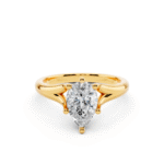 10K yellow gold pear diamond promise ring, 1 carat, simple everyday style